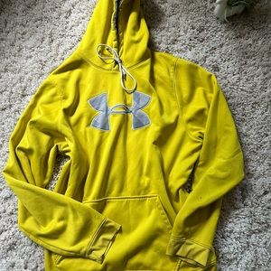 Under Armour, bright yellow skater, Streetwear men’s oversized loose hoo…